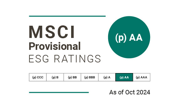 Calificaciones ESG provisionales de MSCI 8 (p) AA