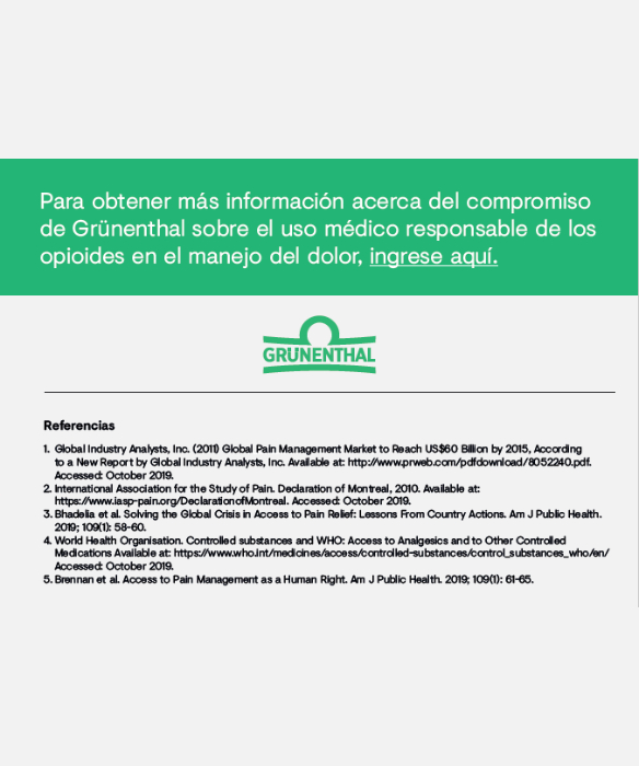 La misión de Grünenthal sobre el uso responsable de opioides
